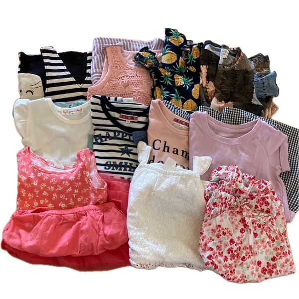 子ども服 女の子 90センチ ワンピース サロペット オールインワン 夏服 半袖 トップス