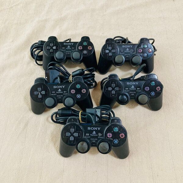 PS2 DUALSHOCK2 コントローラー 5個セット 動作未確認