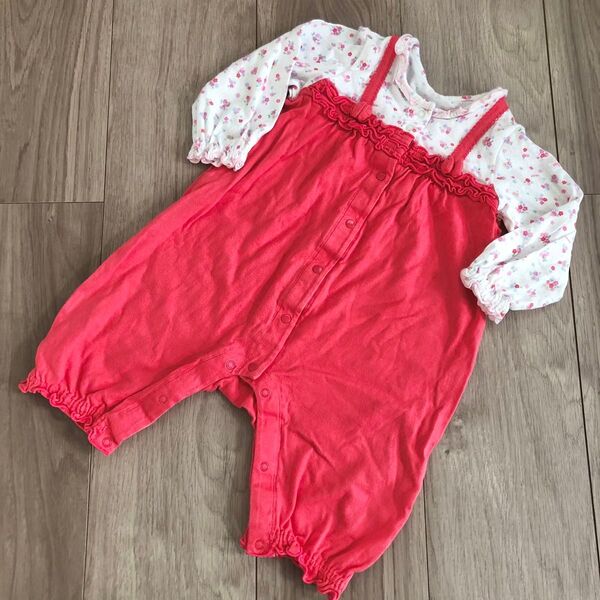 ミキハウス 女の子向け ロンパース 80cm
