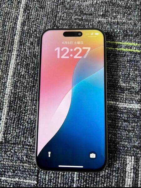 【美品】iPhone15 Pro 128GB バッテリー94% ホワイトチタニウム eSIM対応 SIMフリー Apple