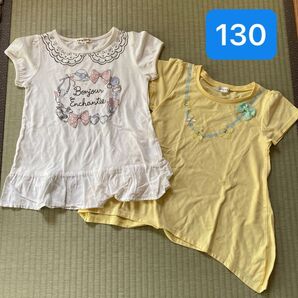 anyFAM 女の子 トップス 2枚セット 130 半袖カットソー