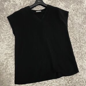 定価2,5万 Theory Luxe トリアセ ブラウス 半袖ブラック 38