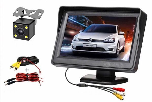 4.3インチモニター バックカメラ 4LED 車用モニター 車用カメラ 12vカメラ