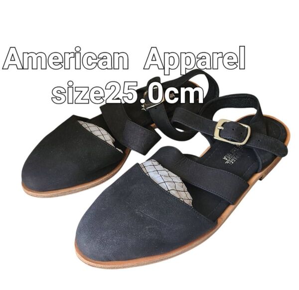 American Apparel アメリカンアパレルスエードタイプサンダルです 25.0㎝cmmade in USA