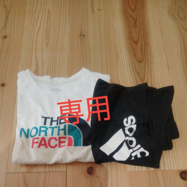 THE NORTH FACE 150cm Tシャツ 白adidasハーフパンツ