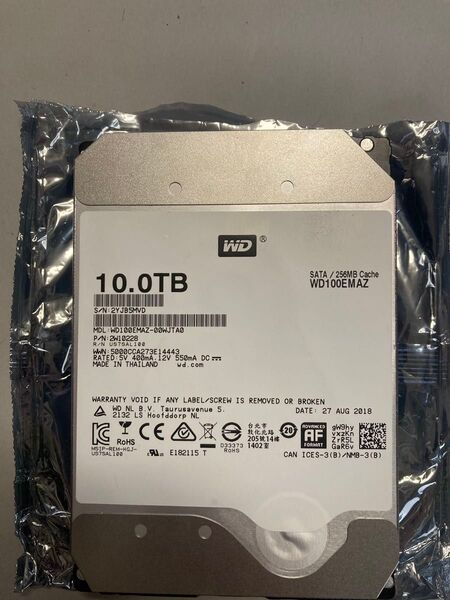 Western Digital WD100EMAZ-00WJA0 10TB 3.5インチ HDD