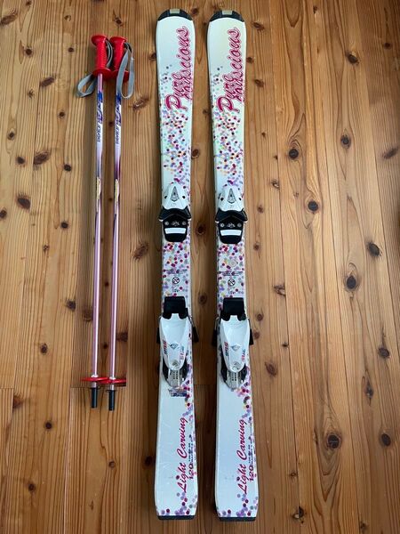 中古 ジュニア スキー板 ストック 2点セット 120cm