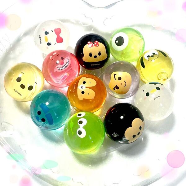 おうち縁日 宝石すくい ディズニー まんまる宝石マスコット ビー玉 12個セット