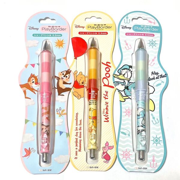 ディズニー キャラクター ドクターグリップ シャープペンシル 0.5mm 3本