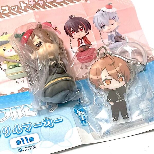 カラフルピーチ アクリルマーカー マスコットチャーム マカロン うり ガチャガチャ キーホルダー