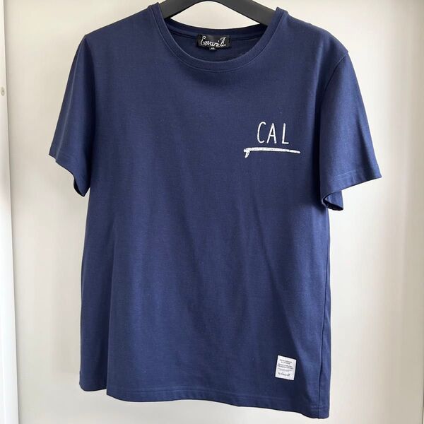 Tシャツ カットソー メンズ ネイビー 肩幅44cm 着丈64cm