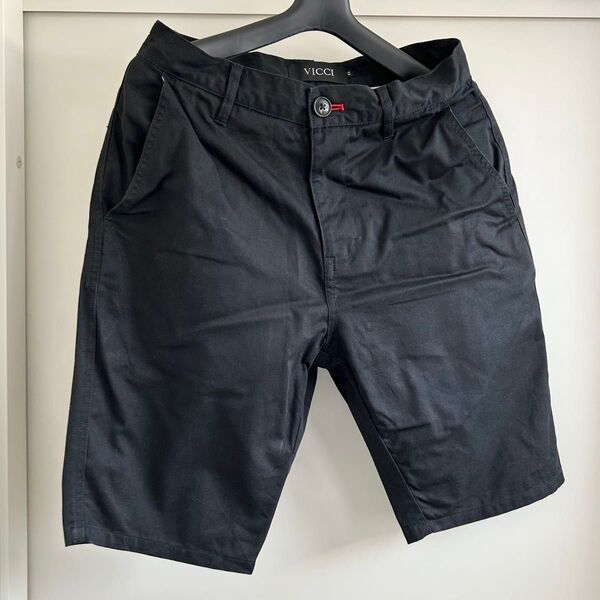 ハーフパンツ ショートパンツ メンズ ブラック 黒 丈57cm