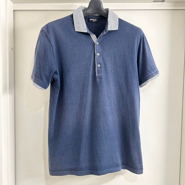 COMME CA ISM コムサイズム ポロシャツ 半袖ポロシャツ ネイビー メンズ