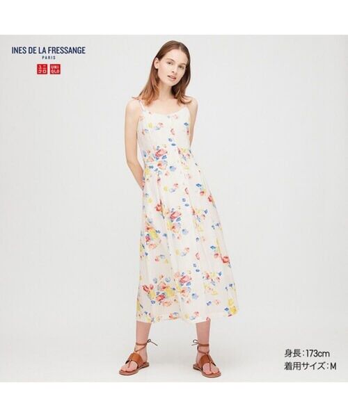 ユニクロ UNIQLO イネス 花柄キャミソールワンピース Mサイズ