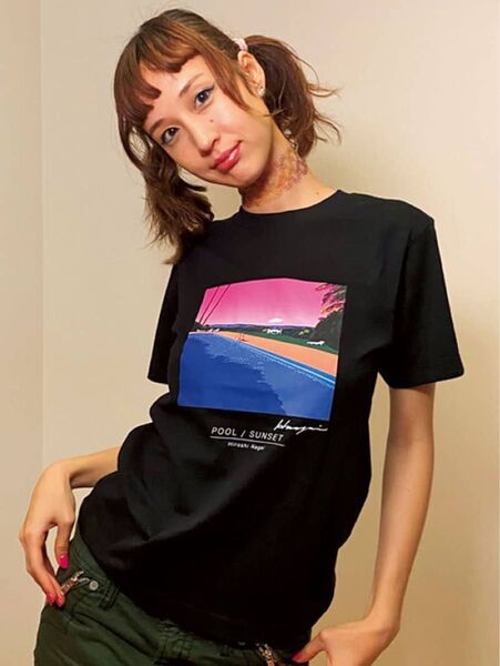 ユニクロUT×永井博 Tシャツ L ブラック