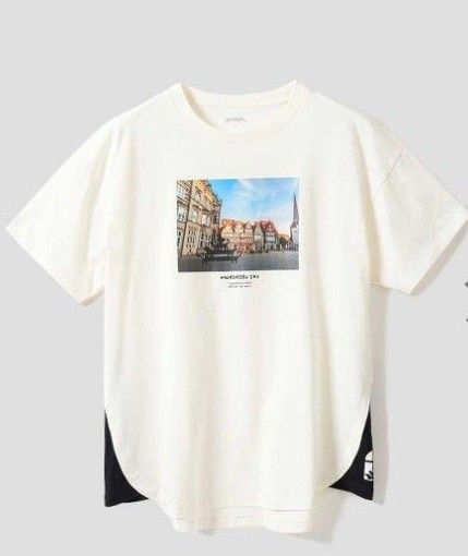 グラニフ ナガスギルイヌ サイドガゼット Tシャツ XL