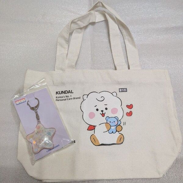 BT21 ミニトートバッグ キーホルダー セット JIN RJ