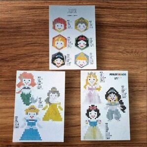 アイロンビーズ ディズニープリンセス 型紙 図案 見本
