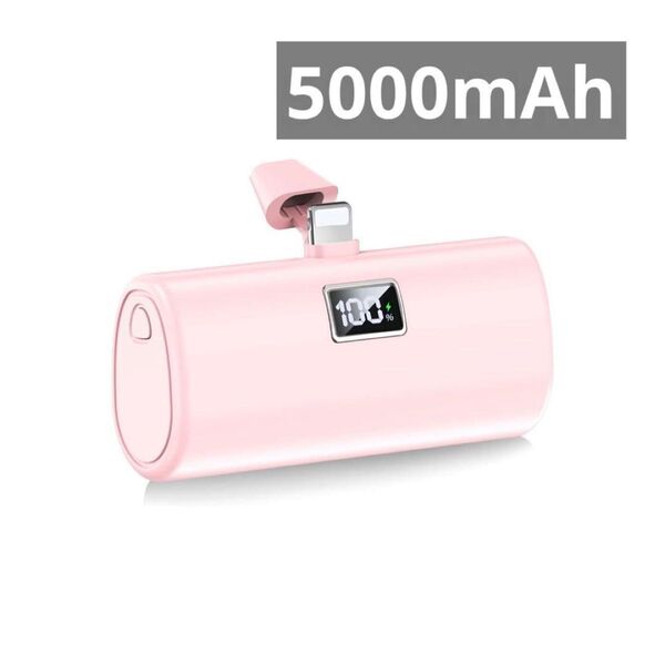 モバイルバッテリー 軽量 小型 MFi正規認証品 iphone 5000mAh 直接充電 急速充電 Type-C入力 コードレス