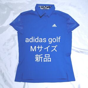 アディダス GOLF 半袖ポロシャツ ポロシャツ ゴルフウェア ブルー adidas 半袖 ADIDAS 新品未使用 Mサイズ