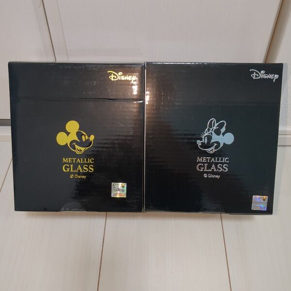 【Disney】メタリックグラス ミッキー&ミニー2個セット!