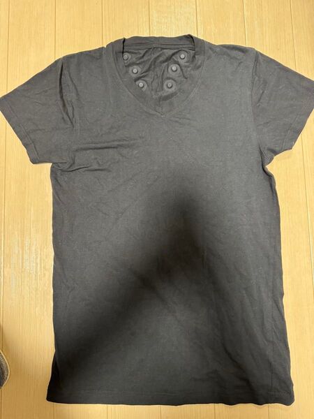 【美品】 ワークマン コラントッテ 磁気 コットンストレッチ VネックTシャツ ブラック Mサイズ
