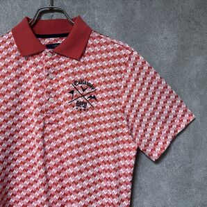 Callaway キャロウェイ 総柄 ゴルフウェア ポロシャツ 半袖 人気 ロゴ メンズ