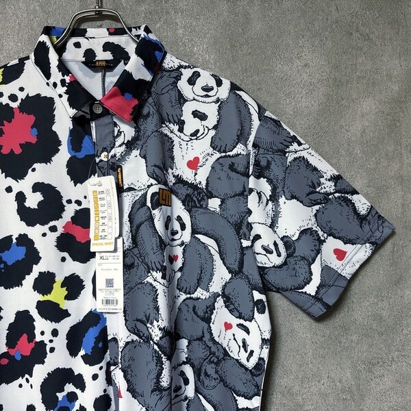 【新品】LOUDMOUTH ラウドマウス 総柄 派手 ポロシャツ 半袖 ウェア メンズ ゴルフ
