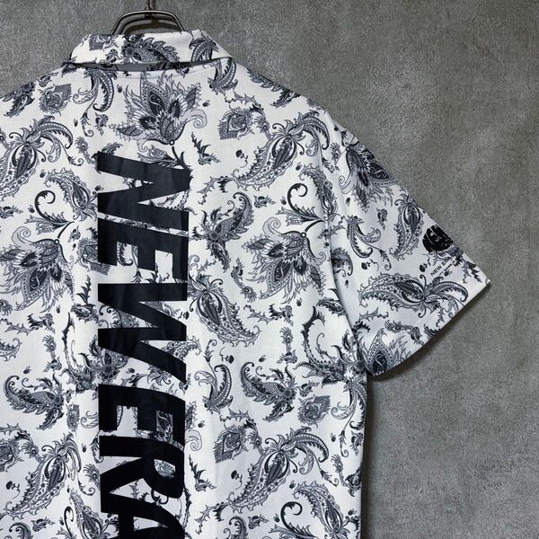 NEW ERA ニューエラゴルフ 総柄 ペイズリー ロゴ ポロシャツ ウェア メンズ