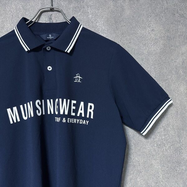 Munsingwear マンシングウェア ロゴ ポロシャツ ゴルフ ウェア 半袖 メンズ