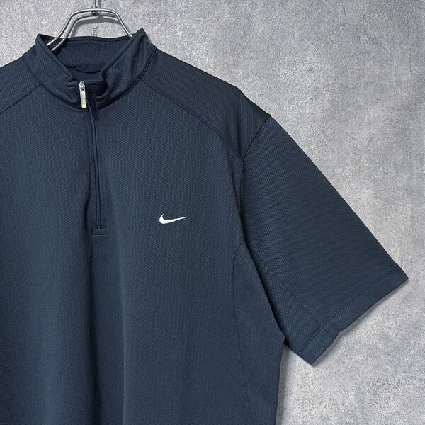 NIKE GOLF ナイキゴルフ 刺繍 ロゴ ハーフジップ モックネック シャツ メンズ