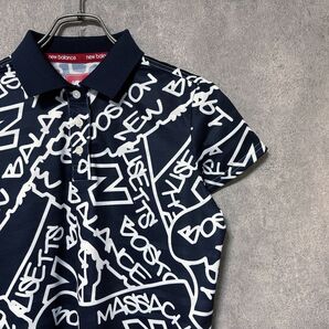 New Balance Golf ニューバランスゴルフ 総柄 ロゴ ポロシャツ レディース ゴルフ ウェア