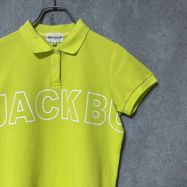 Jack Bunny ジャックバニー ビッグロゴ ポロシャツ ゴルフ ウェア レディース 半袖