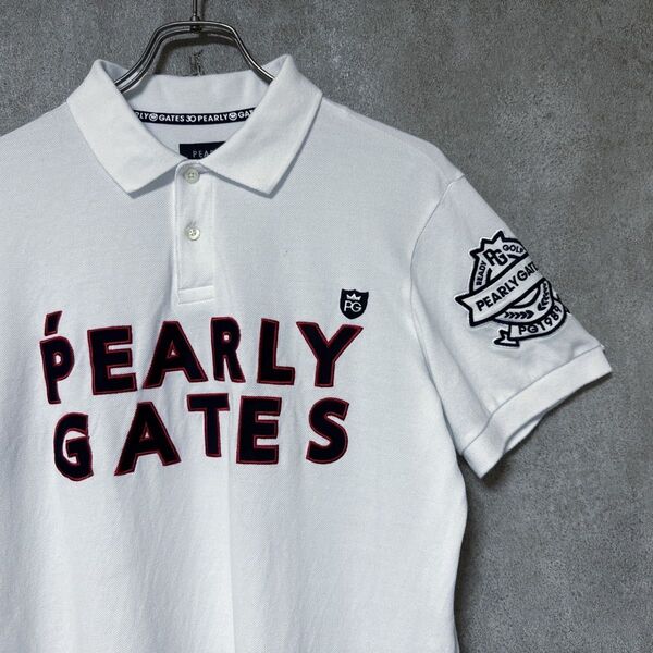 Pearly Gates パーリーゲイツ ビッグロゴ ポロシャツ ゴルフ ウェア メンズ
