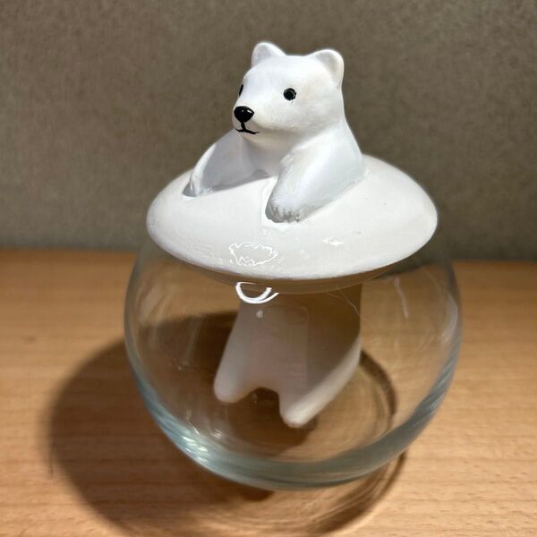 気化式加湿器 シロクマ ガラス容器入り ドーム型加湿器