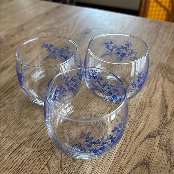 昭和レトロ 麦茶グラス 3客 ガラスコップ アデリア
