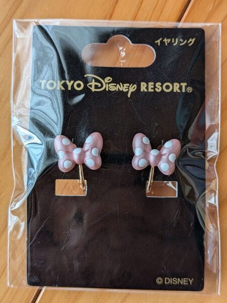 ディズニーリゾート イヤリング ミニーリボン