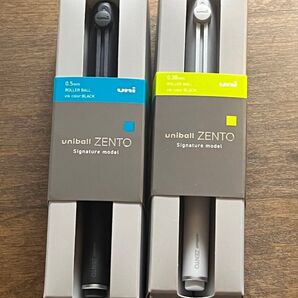 uniball ZENTO シグニチャーモデル メタリックブラック シルバー