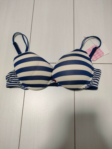 PEACH JOHN CLUB PEACH フワボムプリント サイズ34B ネイビーボーダー