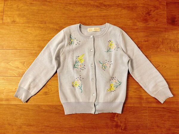31 Sons de mode 花柄刺繍 ビジュー カーディガン