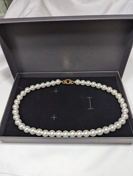 【化粧箱付】パールネックレス 直径10mm 45cm 入学式 卒業式 結婚式 パール ネックレス アクセサリー 真珠 冠婚葬祭