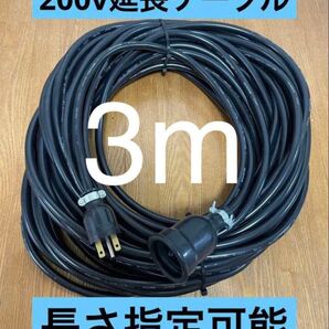 ★防水★長さ指定可能★電気自動車EV 200V延長充電ケーブル 3メートル