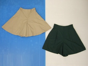 [ beautiful goods!]*MICHEL KLEIN/ Michel Klein * culotte skirt 2 point set ① beige ② green size 63-90 knee height 