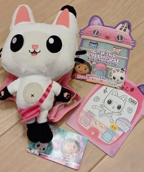 ギャビーのドールハウス ぬいぐるみ リュック かわいい ネコ 猫 キャット CAT 白猫 アニメ 猫ちゃん