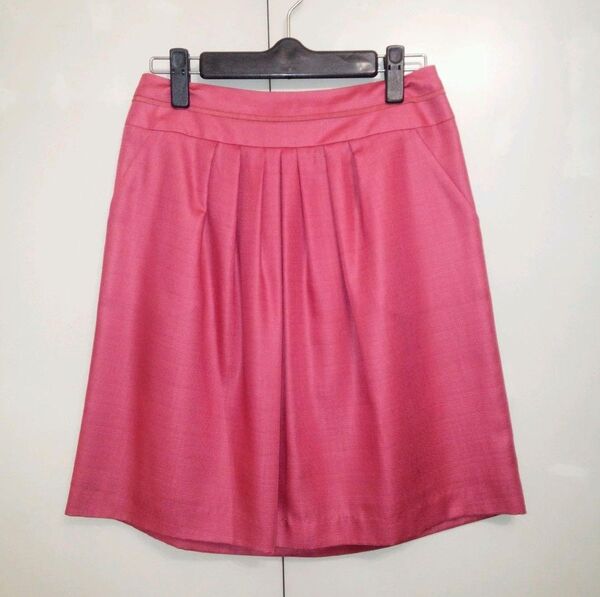 最終値下げ☆UNTITLED /アンタイトル コクーンスカート ピンクレッド Sサイズ 超美品 ミニ
