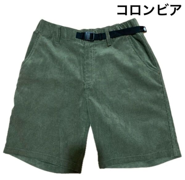 ショートパンツ コロンビア 登山 トレッキング フェス キャンプ コーデュロイ レディース M ウグイス 短パン ボトムス