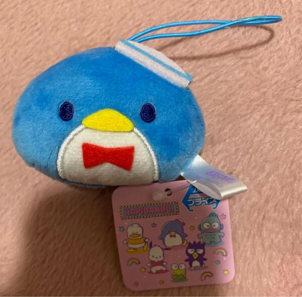 タキシードサム ぬいぐるみ ゴム キーホルダー サンリオ プライズ はぴだんぶい 日本限定 2022 ペンギン フェイスマスコット