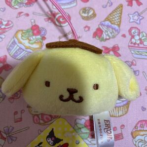 ポムポムプリン サンリオ ぬいぐるみ 犬 ゴールデンレトリバー ゴム プライズ 顔 フェイス 1点