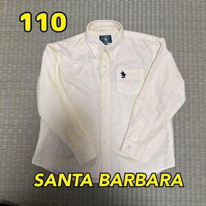 SANTA BARBARA 長袖シャツ 110 キッズ シャツ 長袖 黄色 コットン