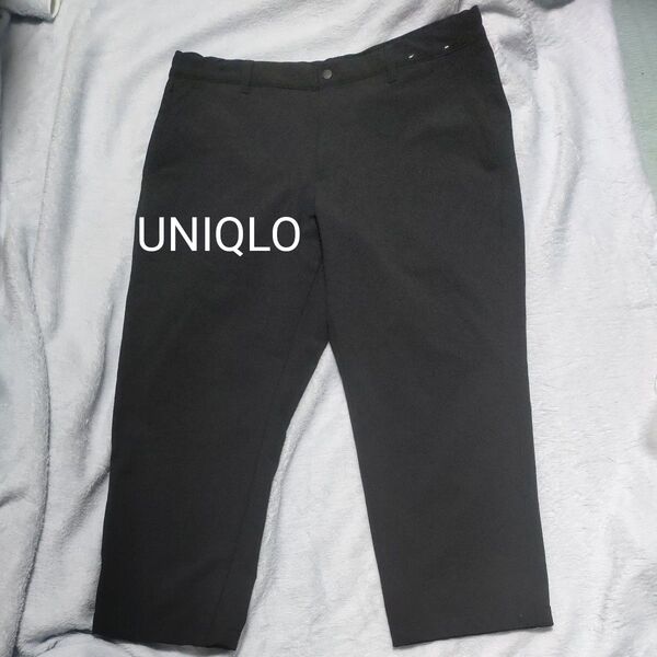 UNIQLOヒートテックイージーパンツ/2WAYストレッチ ブラック L メンズ 黒パンツ 撥水加工 ストレッチ ヒートテック